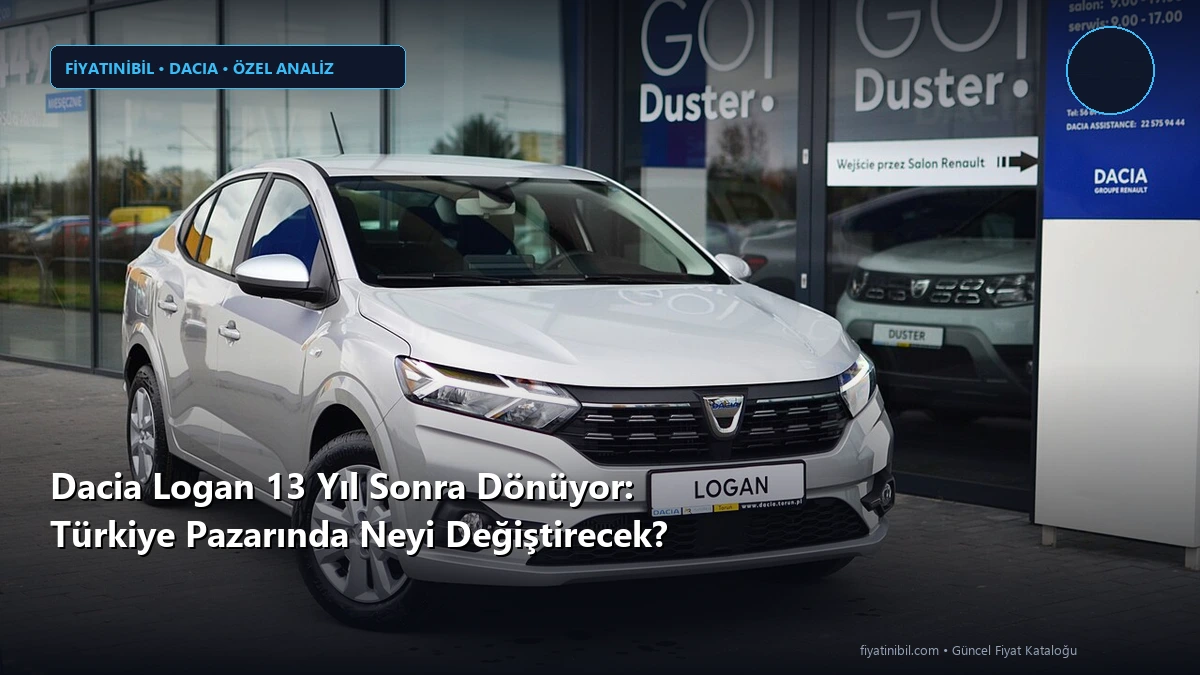 Dacia Logan 13 Yıl Sonra Dönüyor: Türkiye Pazarında Neyi Değiştirecek?